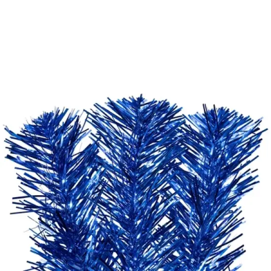 Northlight Pre-Lit Artificial Tinsel Christmas Tree - 3' - Blue - Clear Lights image {4}