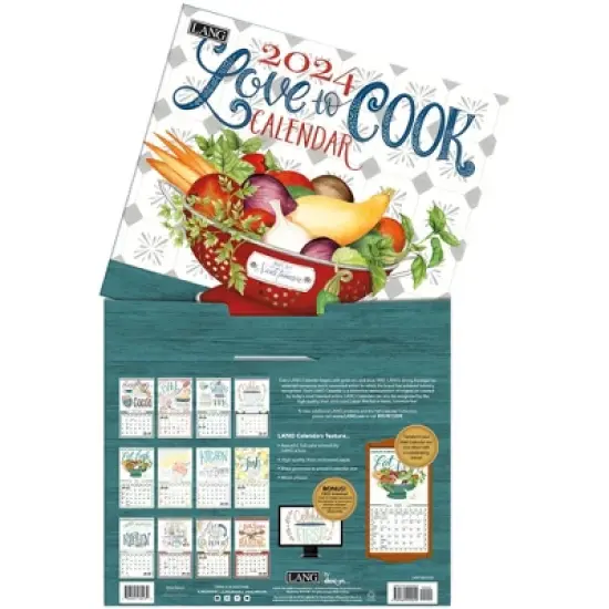 Lang 2024 Wall Calendar 24"x12" Love to Cook image {3}