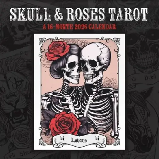 Trends International 2026 Tarot Skulls and Roses 12"x12" Wall Calendar image {7}