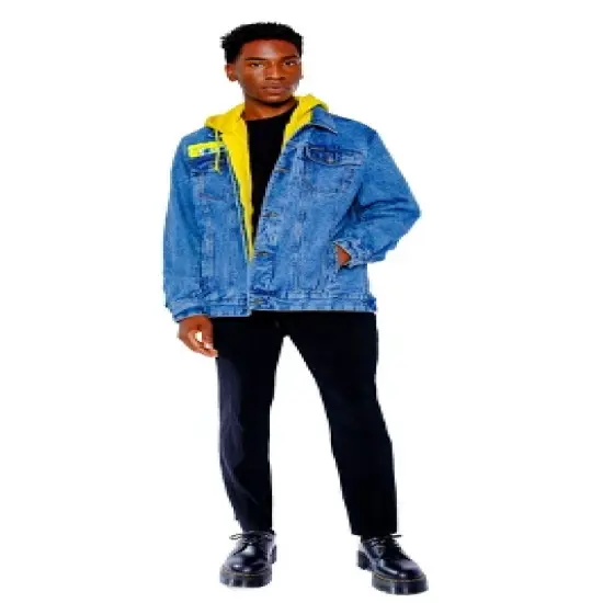 Members Only Men's Spongebob Hoodie Trucker Jacket image {4}
