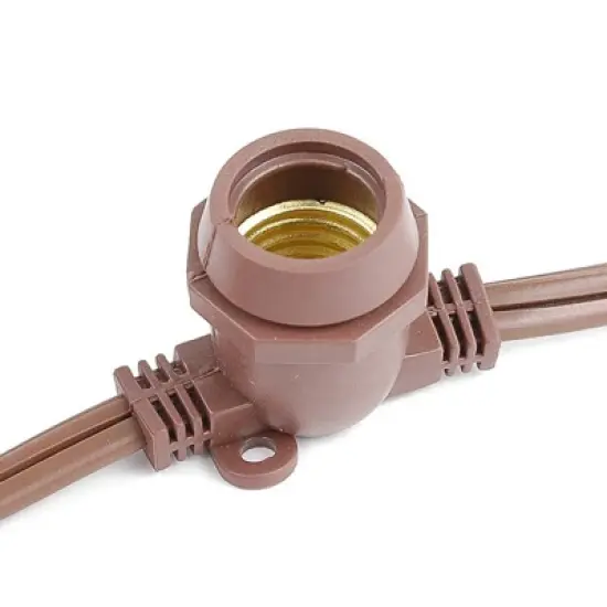 Novelty Lights Globe Outdoor String Lights with 80 In-Line Sockets Brown Wire 100 Feet image {2}