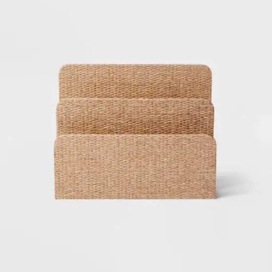 Woven 2-Slot Letter Sorter Taupe - Threshold&trade;: Mail & Desk Organizer, Office Supplies, image {2}