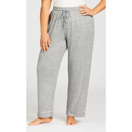 Women's Plus Size Hacci Sleep Pant - gray | AVENUE image {1}