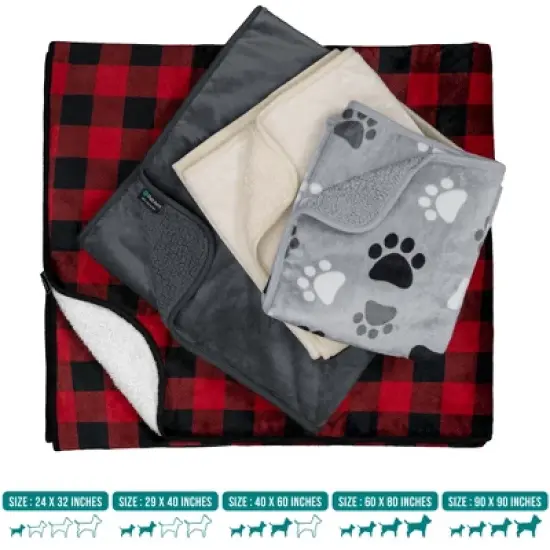 PetAmi Waterproof Dog Blanket For Pet Cat, Faux Shearling Fleece Couch Cover, Soft Plush Washable Reversible Throw image {6}