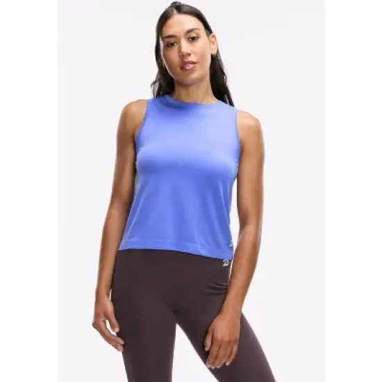 Peloton Women's Seamless Muscle Tank, Periwinkle Blue image {4}
