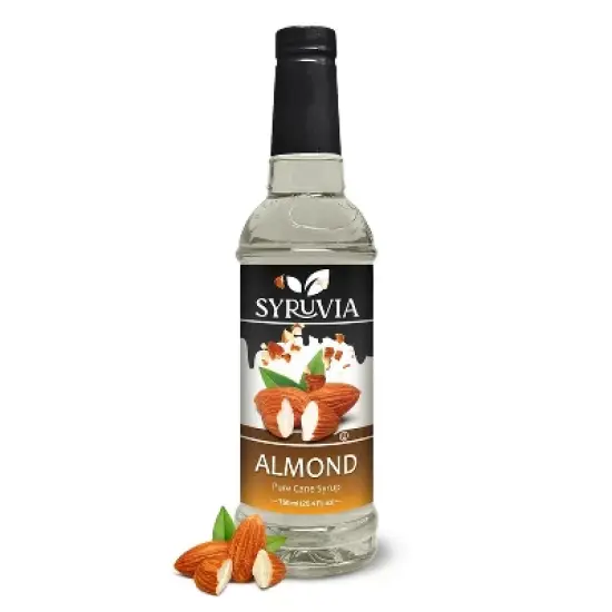 Syruvia Almond Syrup for Coffee 25.4 fl oz Premium Coffee Flavoring Syrup image {6}