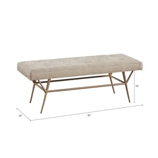Tinsley Accent Bench Light Tan - Martha Stewart image {7}