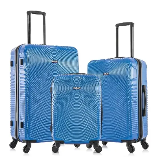 DUKAP Inception Lightweight Hardside Checked Spinner Luggage Set 3pc image {8}