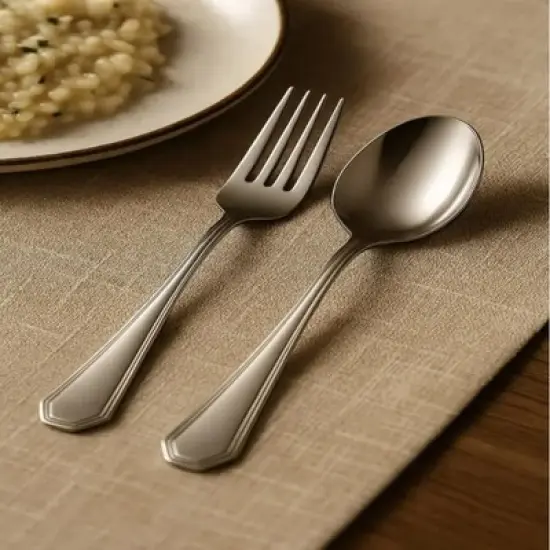 Boersma 16-Piece Luxury Premium Silverware Dinnerware Tableware With Forks, Knives, Spoons, And Teaspoons - Durable, And Rust-Resistant Cutlery image {5}