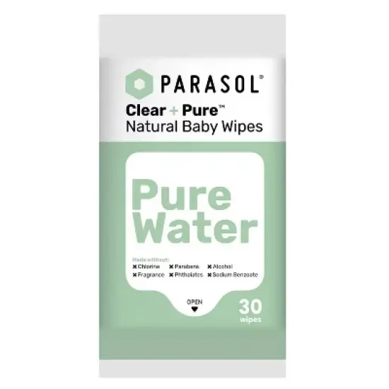 Parasol Clear+Pure Natural Baby Wipes - 30ct image {8}