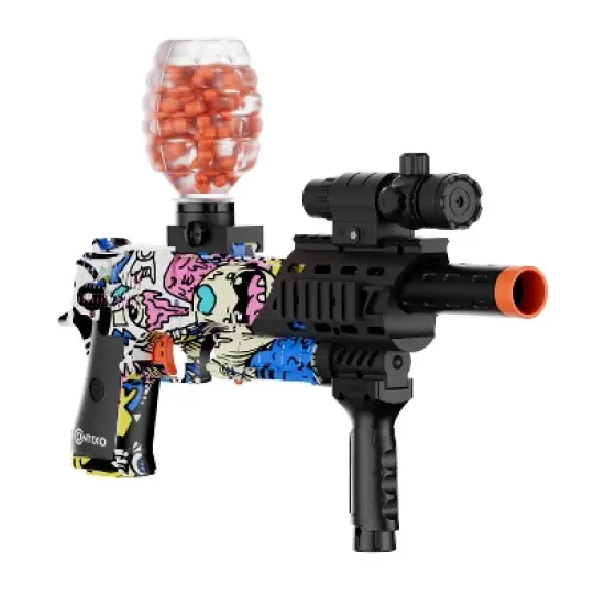 Contixo GB1 Gel Ball Blaster with Eco-Friendly & Auto Modes, Laser Guide and Transformable, 50ft+ Range with 30000 Water Gel Beads, Goggles image {2}