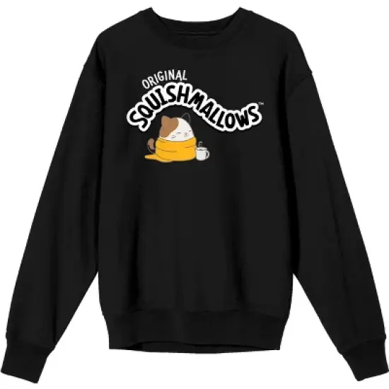 Squishmallows Cam the Cat Juniors Black Oversized Sweatshirt image {3}
