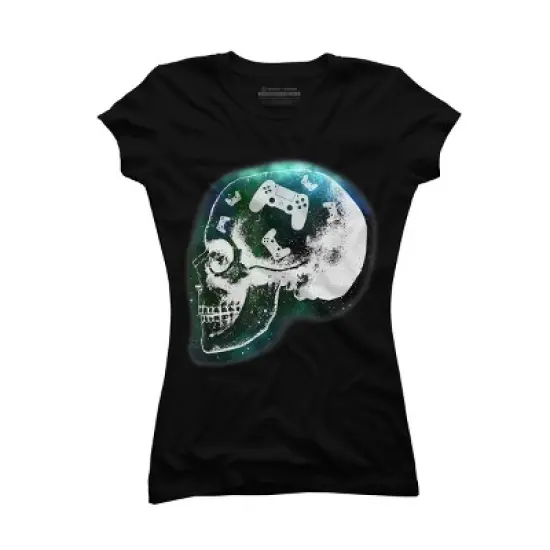 Junior's Design By Humans Gaming Is Always In My Skull Mind By COVI T-Shirt image {2}
