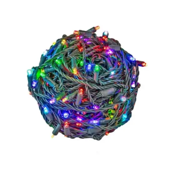 Novelty Lights 100 RGB + Warm White LED Color Changing Mini Light Green Wire image {4}
