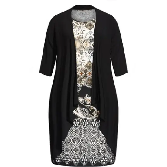 Women's Plus Size Everly Dress - Black | AVENUE image {2}