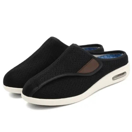 Womens Stylish Shoes with Arch Support Extra Wide Widths Walking Sneakers with Soft Insoles Adjustable Easy On/Off for Swollen Feet image {1}