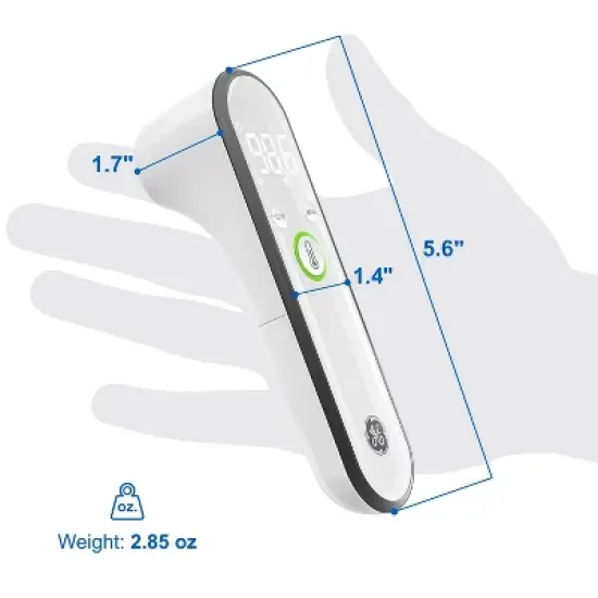 GE Truvitals Wireless Digital Forehead Thermometer for Adults, Kids and Babies, No Touch Instant Reading, LCD Screen & Tracking App (TM4000) image {1}