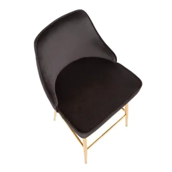 Set of 2 Marcel Contemporary Glam Counter Height Barstools - LumiSource image {6}