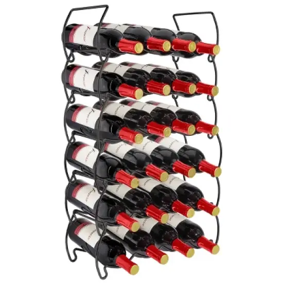 Sorbus 6-Tier Classic Style Stackable Wine Rack - Perfect for Bar, Wine Cellar, Basement, Cabinet, Pantry, etc - Hold 24 Bottles image {6}