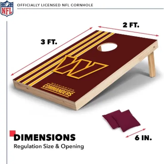 NFL Washington Commanders 2'x3' Wood Cornhole Set image {5}