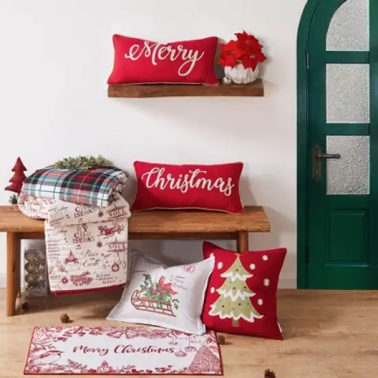 Yuletide Holiday Decorative Pillow Red - Levtex Home image {4}