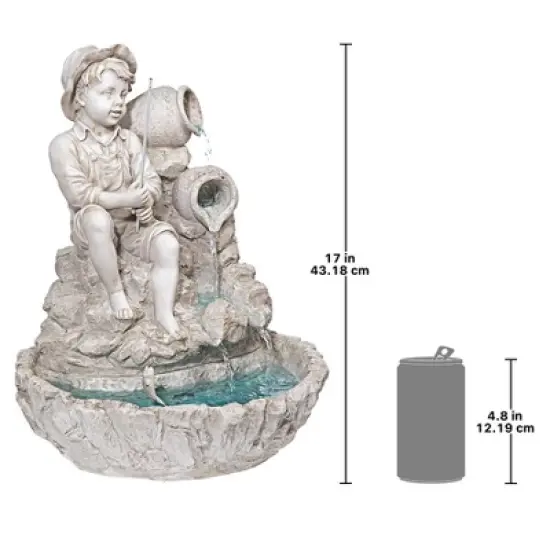 Design Toscano Little Fisherman at the Fishin' Hole Sculptural Fountain image {6}