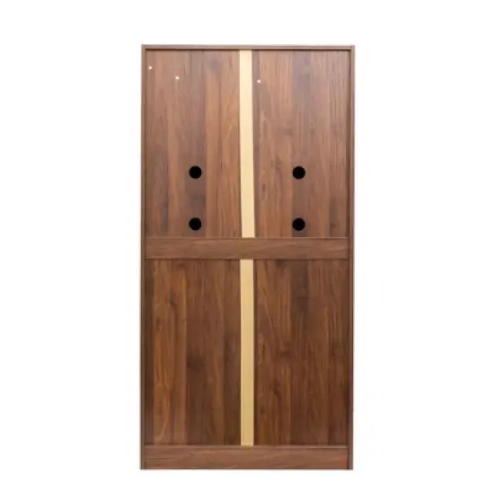 APRILSOUL 62.99" Kitchen Pantry Cabinet, Walnut Freestanding Buffet Cupboards Sideboard image {14}