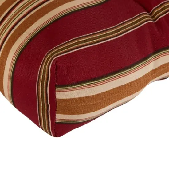 Roma Stripe Outdoor Seat Cushion - Kensington Garden image {4}