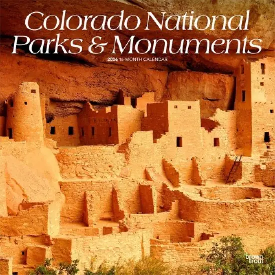 BrownTrout Colorado National Parks and Monuments 2026 12"x24" Hanging Square Wall Calendar Plastic-Free image {9}