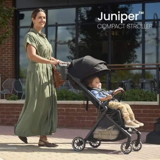 Britax Juniper Compact Stroller, Lightweight Fold-and-Go Design - Raven Black image {1}