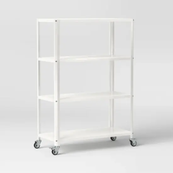 44" 3 Shelf Metal Rolling Bookcase - Room Essentials&trade; image {6}