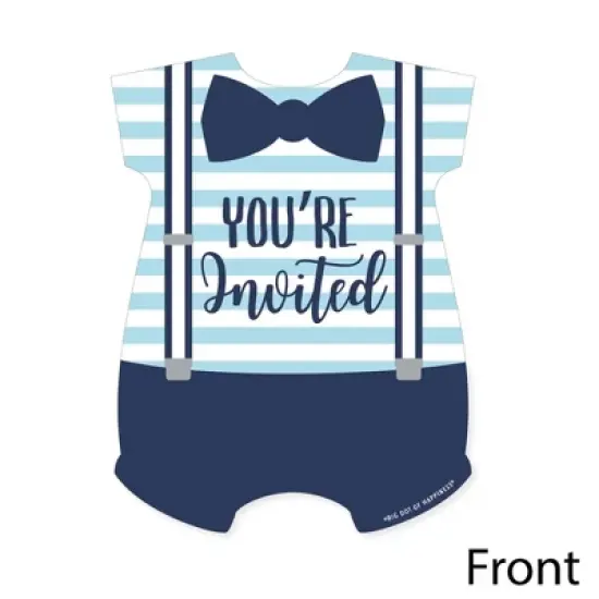 Big Dot of Happiness It's a Boy - Shaped Fill-in Invitations - Blue Baby Shower Invitation Cards with Envelopes - Set of 12 image {2}