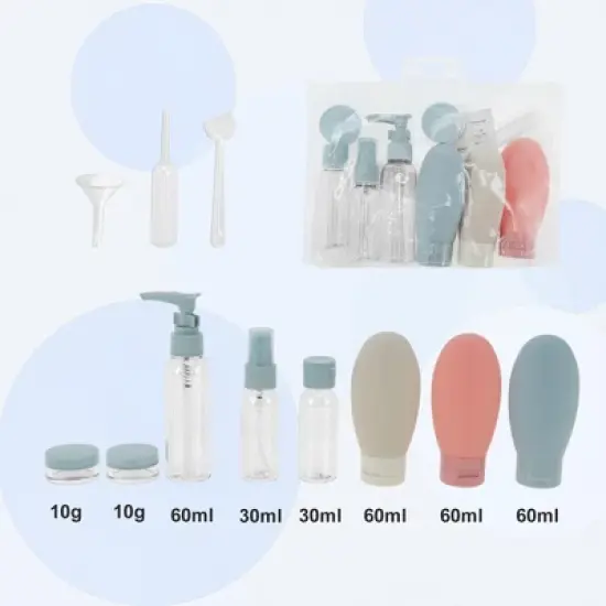Unique Bargains Portable Travel Container Set 12 Pcs image {1}