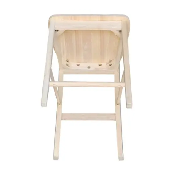 X Back Counter Height Barstool Unfinished - International Concepts image {7}