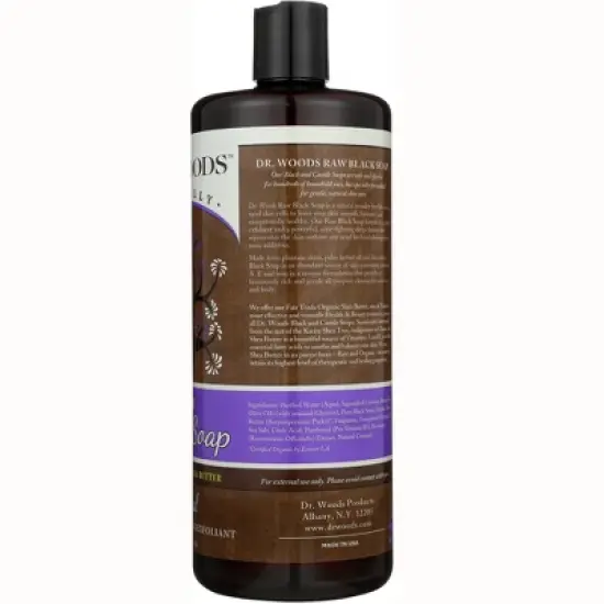 Dr. Woods Body Washes Raw Black Soap with Fair Trade Shea Butter Wash - Original 32 fl oz image {1}