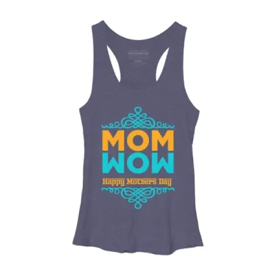 Women's Design By Humans Happy Mother's Day Mom Wow By tmsarts Racerback Tank Top image {5}