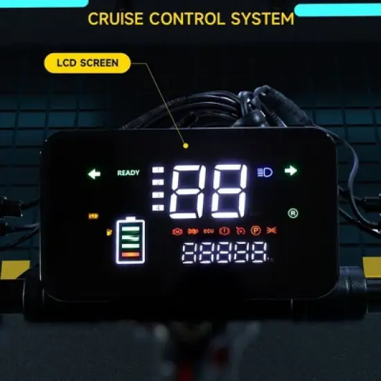 Topteng 12" Electric Scooter for Adults - Black: 2000W Motor, 40 MPH Max Speed, 50 Mile Range image {7}