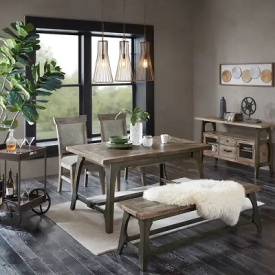 Oliver Dining Bench Gray image {1}