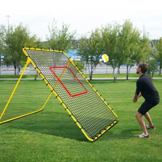 PLAYAPUT 7x4FT Volleyball Rebounder Net , Yellow image {4}