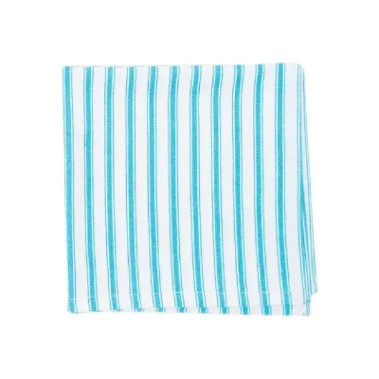 C&F Home Ticking Stripe Turquoise Napkin Set of 6 image {4}