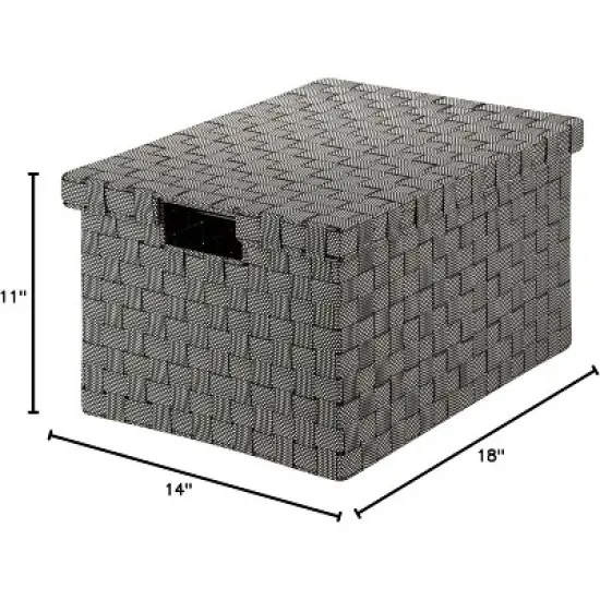 Honey Can Do Large File Box, Black image {1}