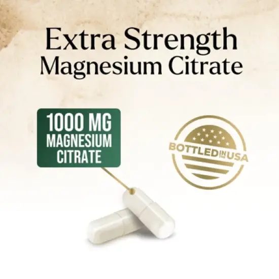 Magnesium Citrate 1000mg Capsules - Extra Strength Magnesium Supplement - 60 Count;120 Count;180 Count;240 Count image {2}