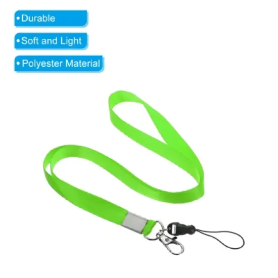 Unique Bargains Polyester Wear-resistant Lightweight ID Card Neck Lanyards with Hooks 10 Pcs image {2}