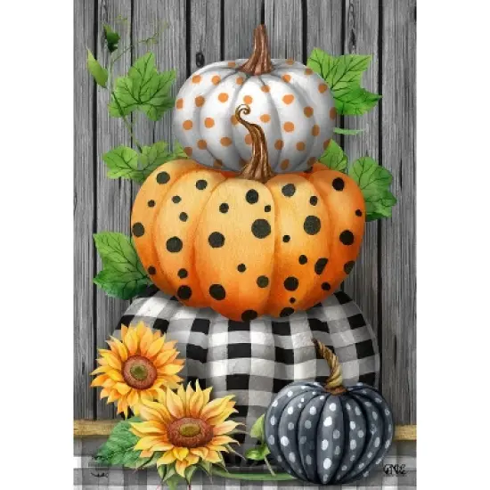 Briarwood Lane Fall Garden Flag 12x18 For Outdoor Patterned Pumpkin Stack For Fall Garden Flag Flags For Outside image {4}