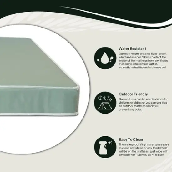 Continental Sleep, 5-Inch Vinyl Tight Top Double Sided Medium Firm Waterproof Mattress, image {4}