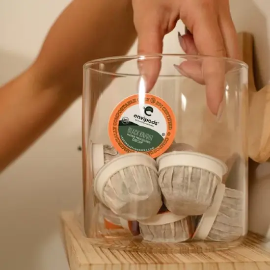 Fresh Roasted Coffee Black Knight Decaf Organic Dark Roast - 36ct compostable envipods image {4}