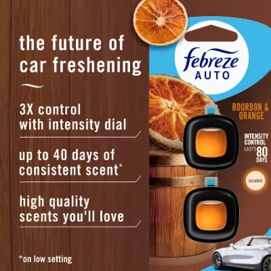2ct Febreze Auto Bourbon and Orange image {2}