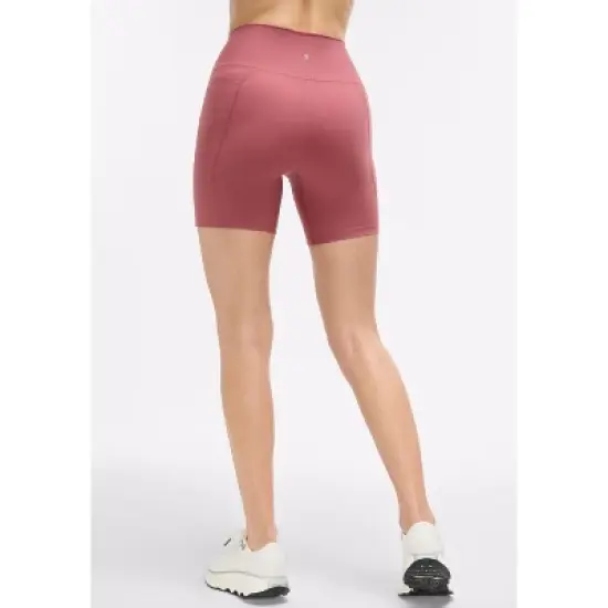 Peloton Women's Cadent High Rise Pocket Bike Short 7", Roan Rouge image {2}