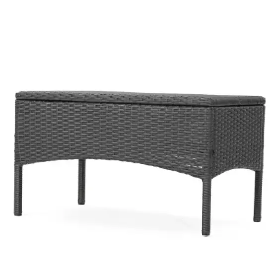 Cordoba 4pc Wicker Patio Chat Set with Cushions - Christopher Knight Home image {4}