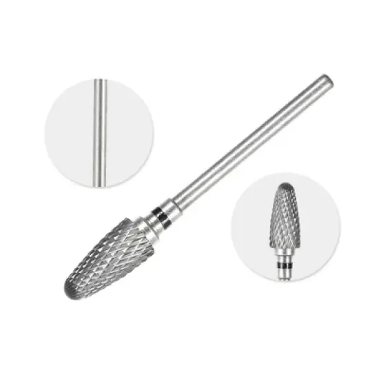 Unique Bargains Nail Drill Bits Set for Acrylic Nails 0.5 Inch Professional Tungsten Nail File Bits Nail Art Tools Black 1Pcs image {2}